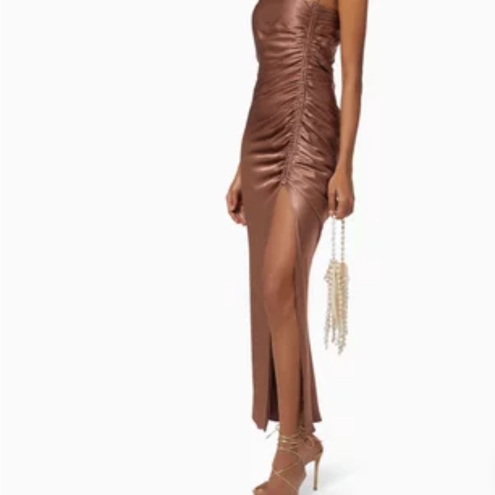 Shona Joy Ruched Dress - Bronze - Picture 7 of 12